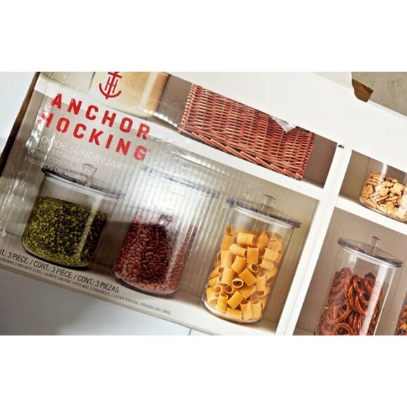 Anchor Hocking Goode Sundry Storage Jars, 3-count - Picture 4 of 4